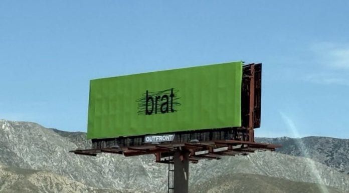 Hit the brakes, it’s the best Coachella billboards for 2025 Brat billboard coachella 2025