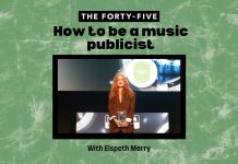 How to be a music publicist Elspeth Merry music publicist
